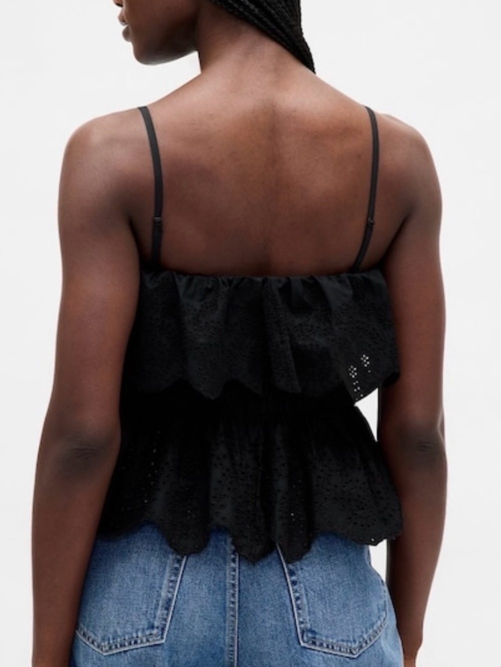 GAP Poplin Eyelet Ruffle Top - Picture 8 of 12